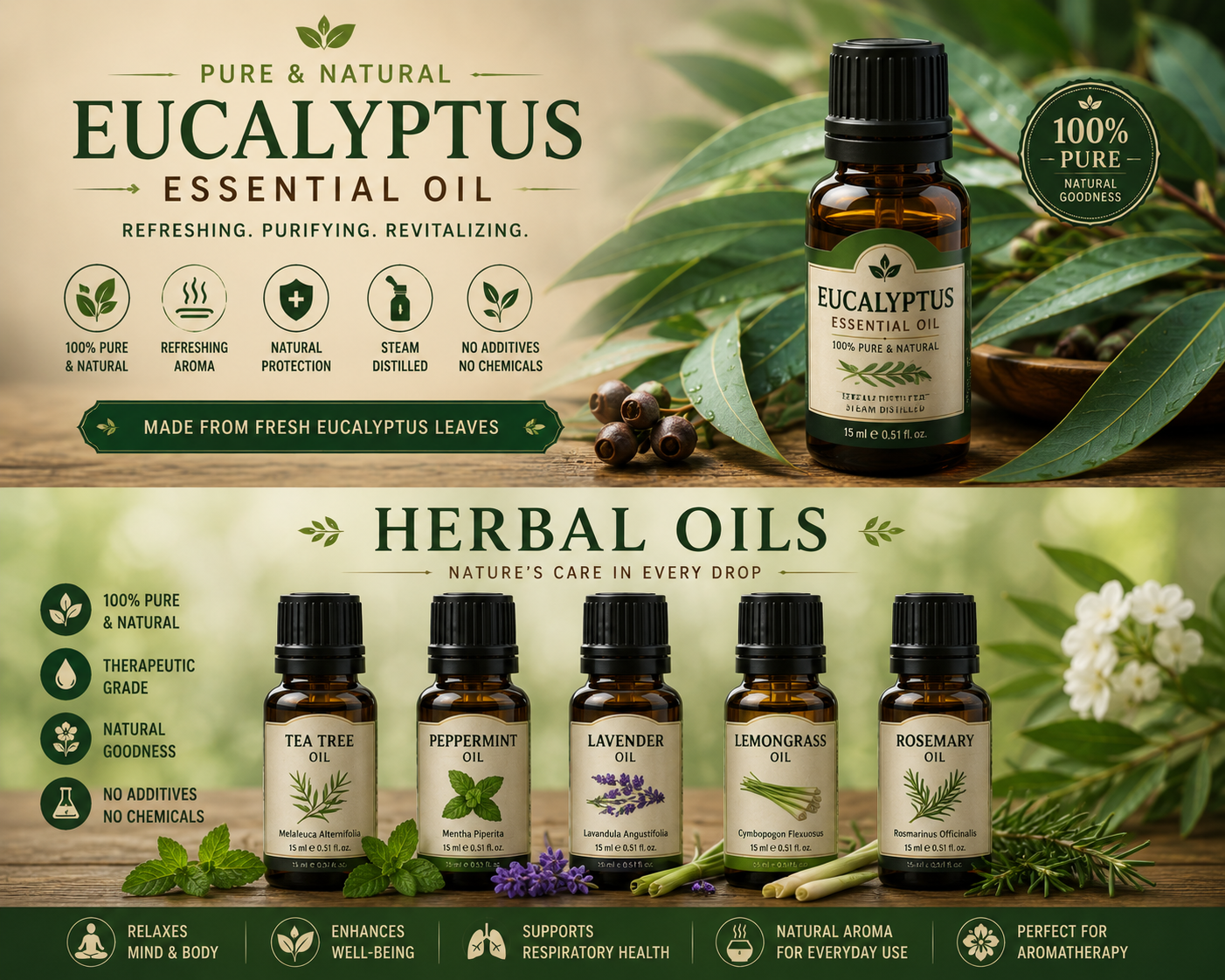 Eucalyptus & Herbal Oils